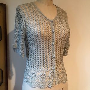 vintage boho crochet top